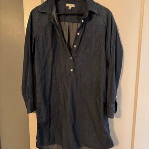 100percent cotton shirt dress, denim color